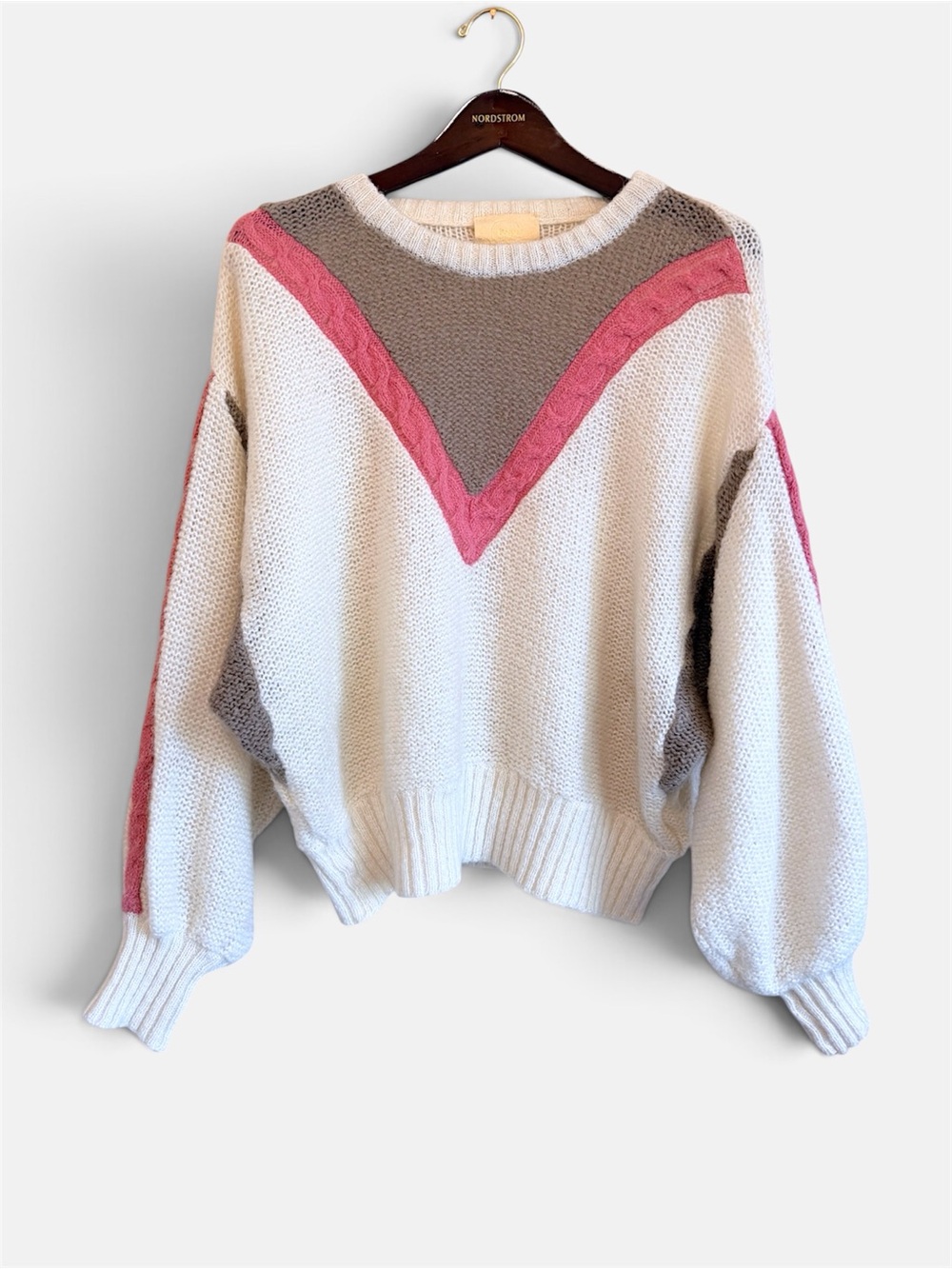 Bogner 1980s Vintage ski pullover sweater, oversized Size S, colorblock